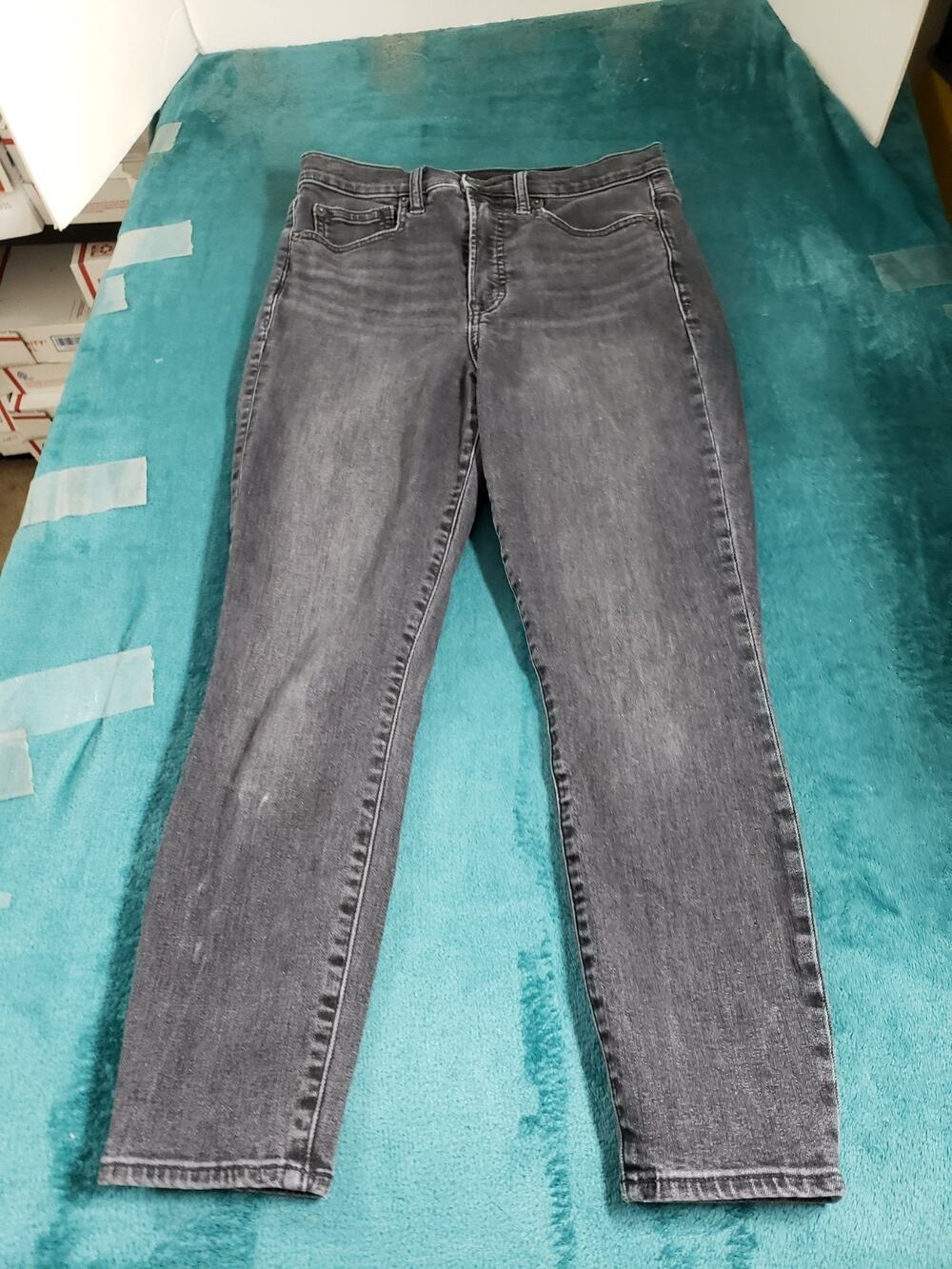 Gap Jeans Size 6 Petite Womens Black Denim Stretch Pants High Rise True Skinny